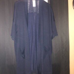 Chico's Navy Blue Long Sweater Cardigan with pockets Size 2 (L)